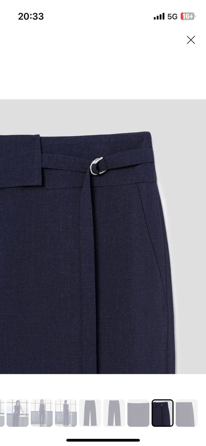 구호플러스 린넨스타일 네이비 슬랙스 상품이미지6