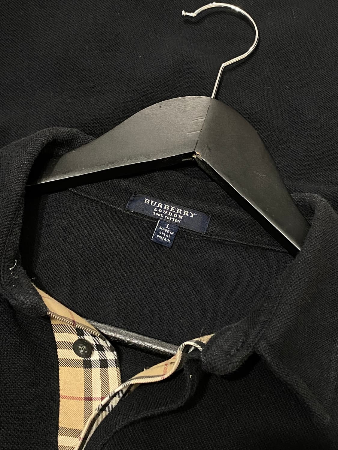 Burberry 칼라 체크배색 반팔 티셔츠 상품이미지6