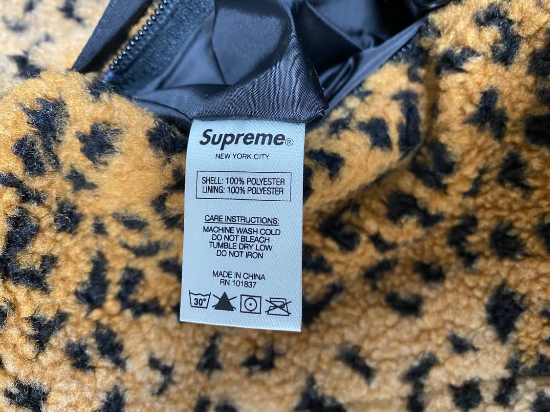 [L] 슈프림 레오파드 리버시블 플리스 새상품 상품이미지2