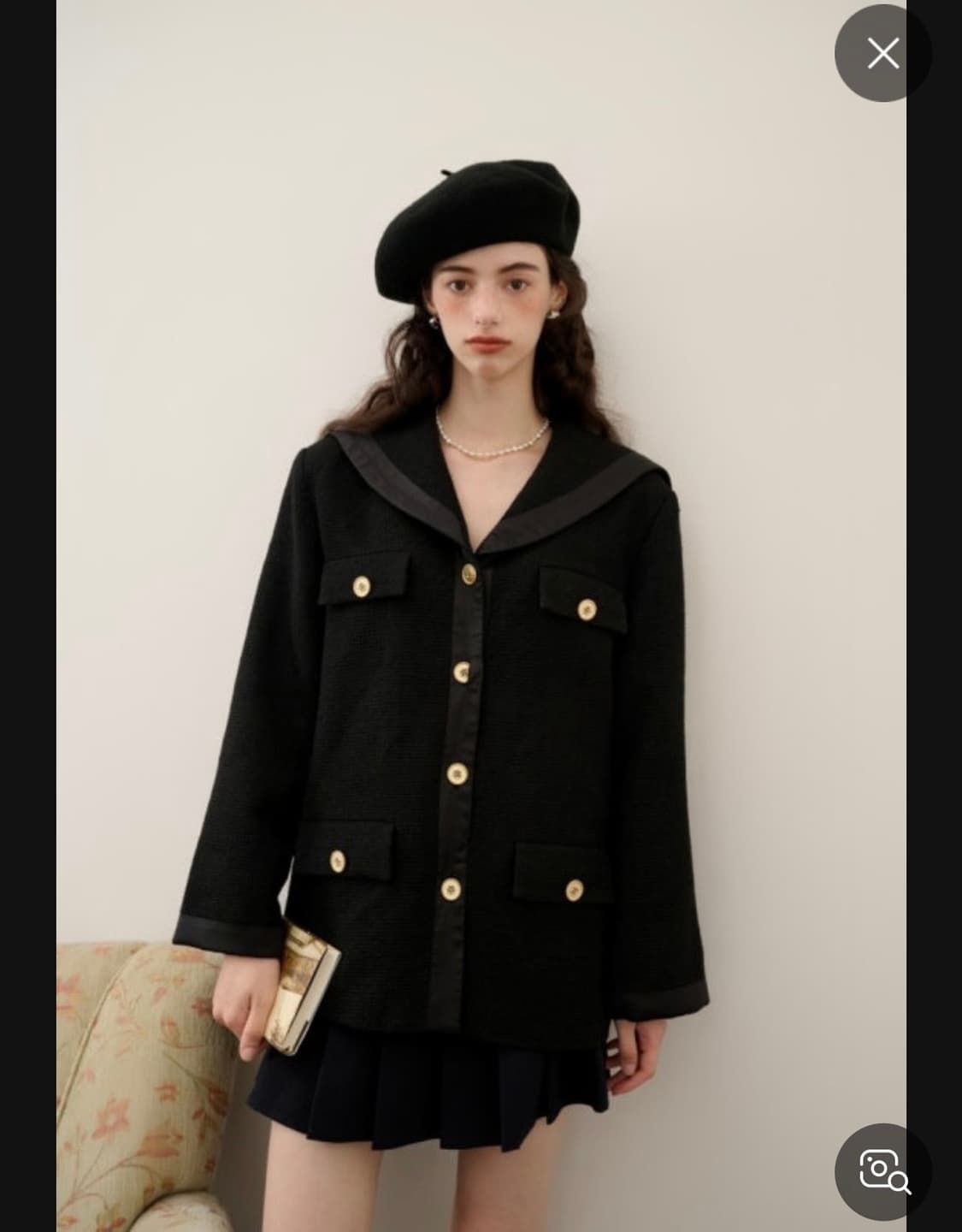 신스덴 트위드 세일러 자켓 상품이미지1