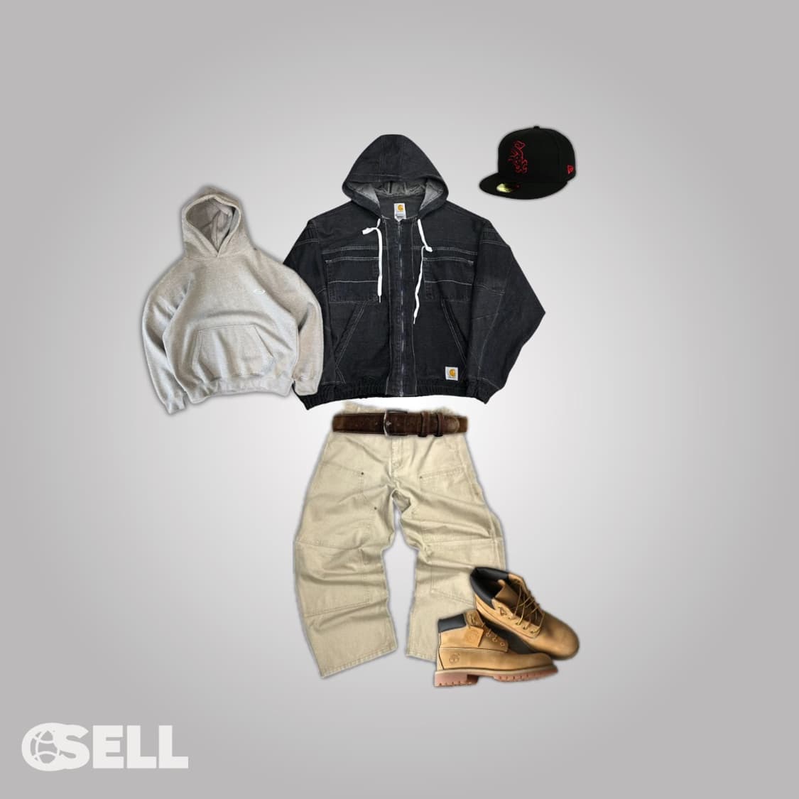 칼하트 후드 데님자켓 상품이미지2