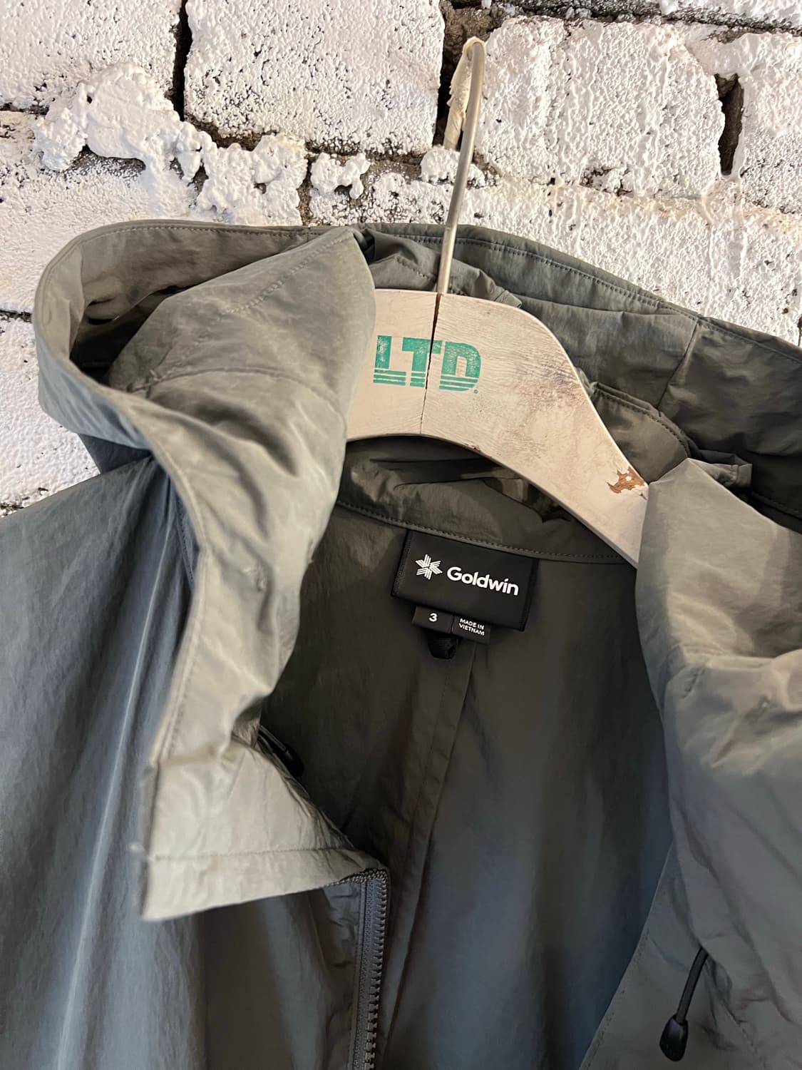 Goldwin 골드윈 후디드 오버 코트 올리브 3사이즈 상품이미지6