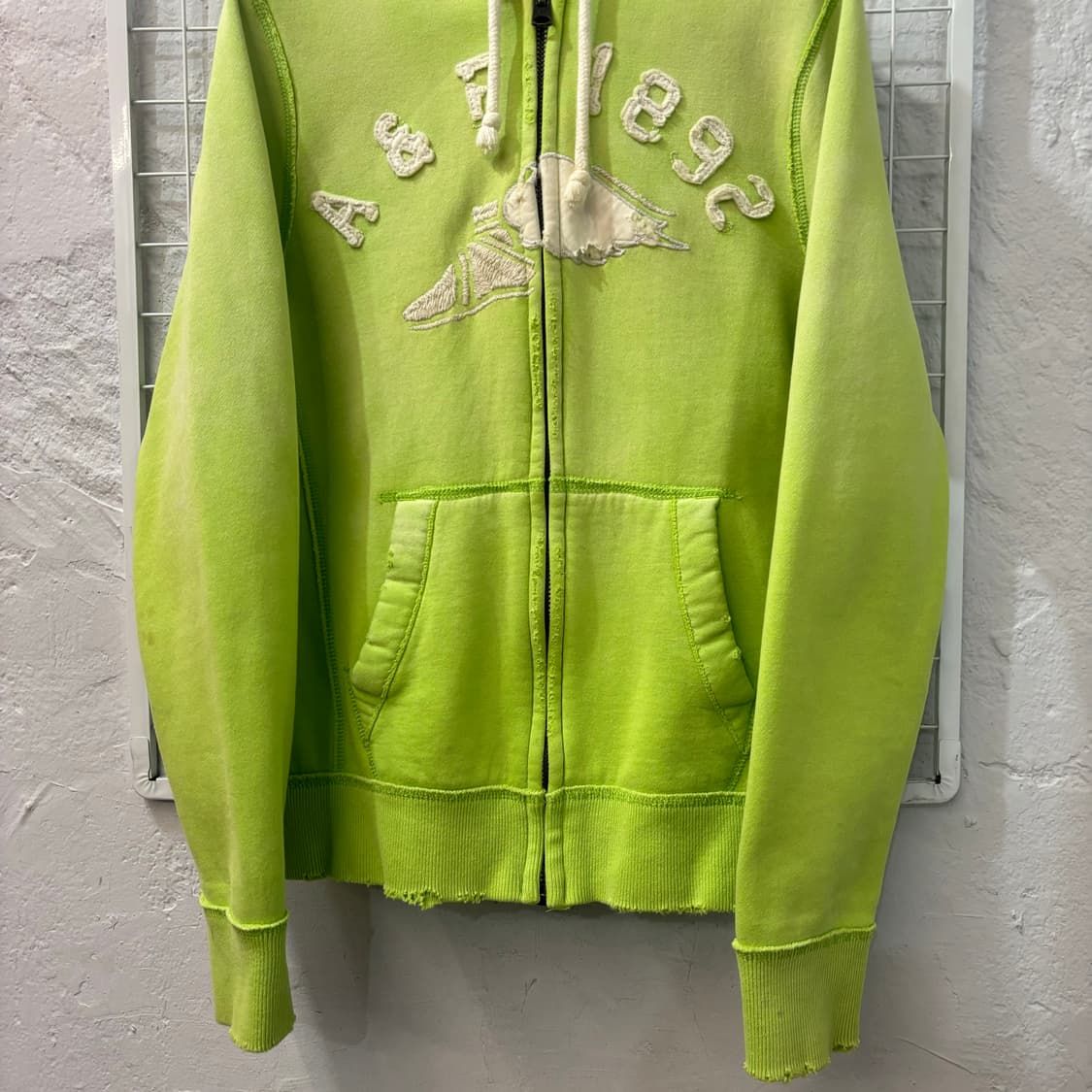 아베크롬비 y2k 빈티지 라이트 그린 후드집업 S 상품이미지4