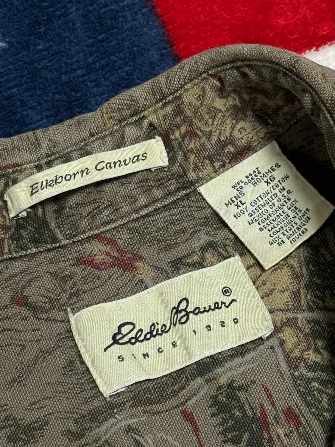 에디바우어 워크셔츠 빈티지패턴셔츠 Eddie bauer 올오버프린트셔츠 상품이미지7