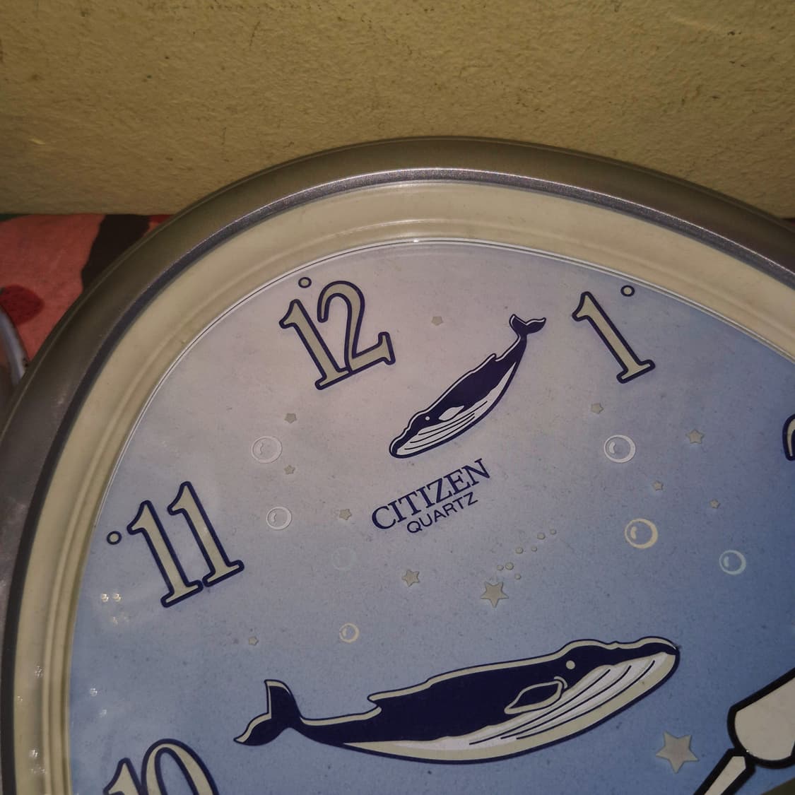 70s 시티즌 뉴트로 야광 고래 오발 벽시계 상품이미지9