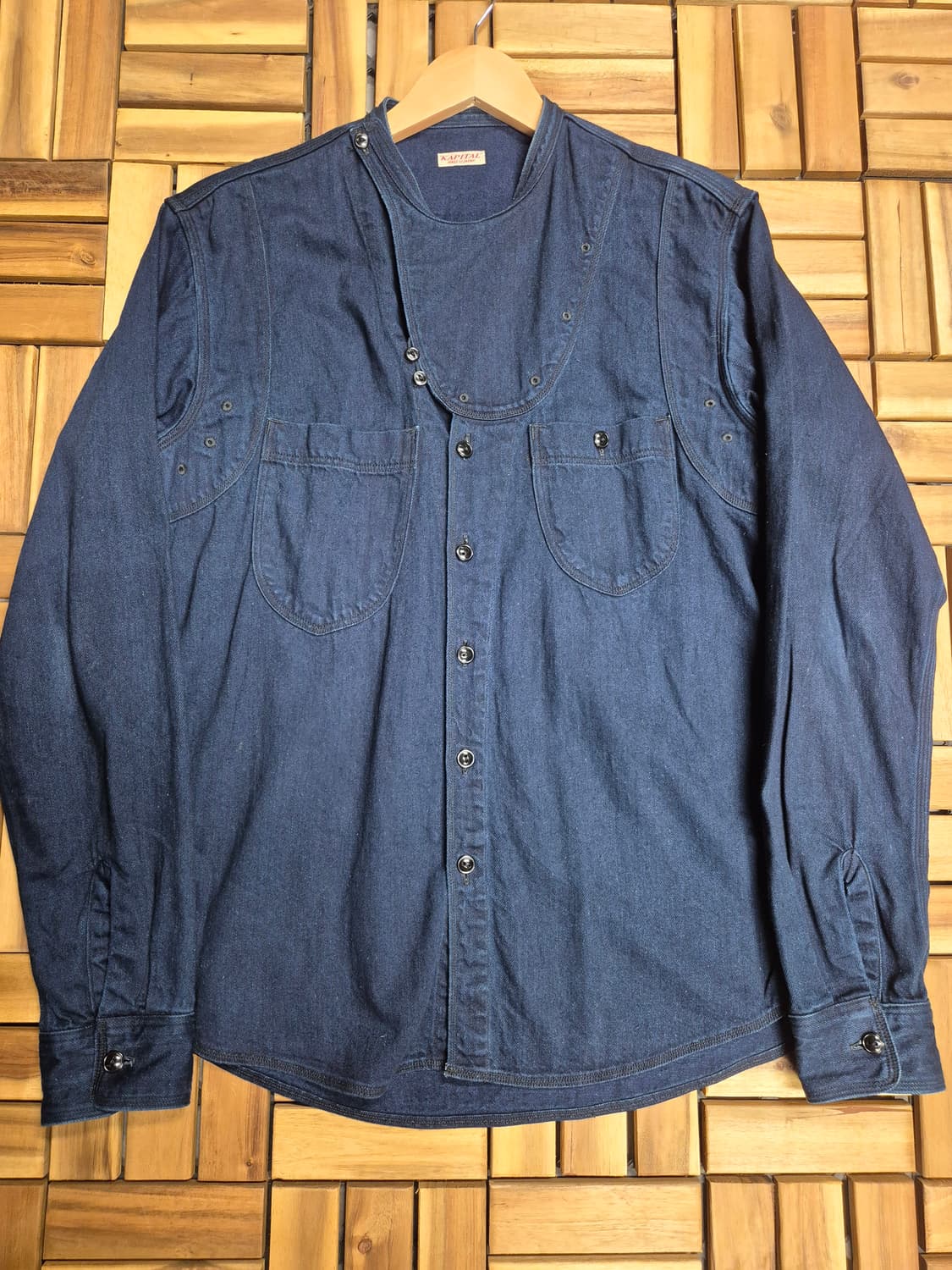Kapital 캐피탈 인디고 smock bip shirt 스목빕 셔츠 상품이미지1