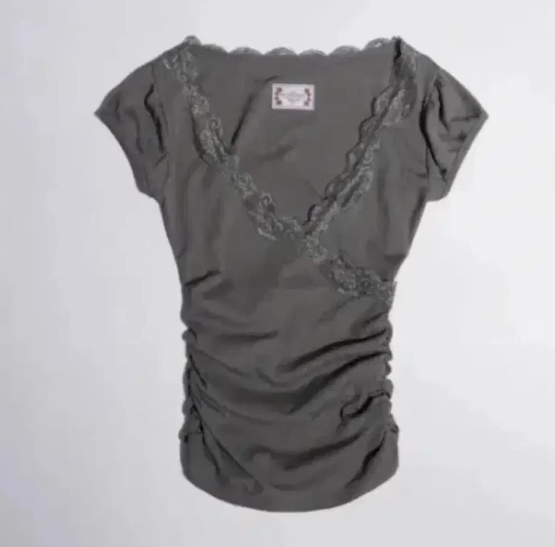 스컬프터 레이스 트림 랩 반팔티 챠콜 차콜  상품이미지1