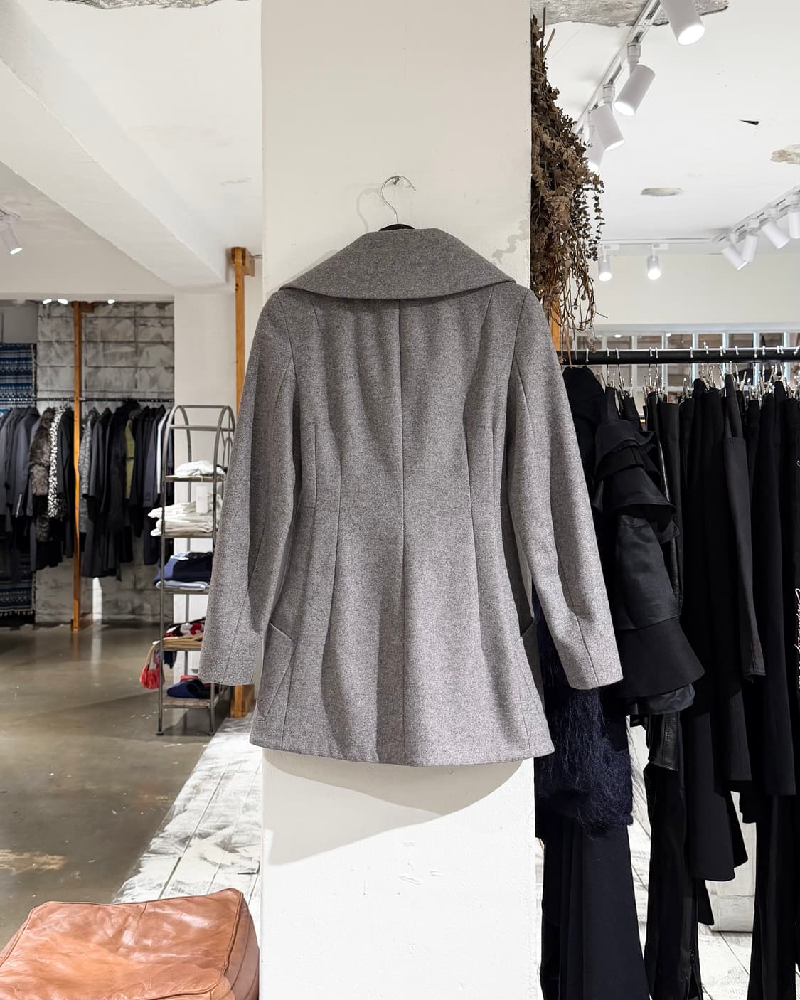 질샌더 그레이 울 언발란스 카라 코트 상품이미지7