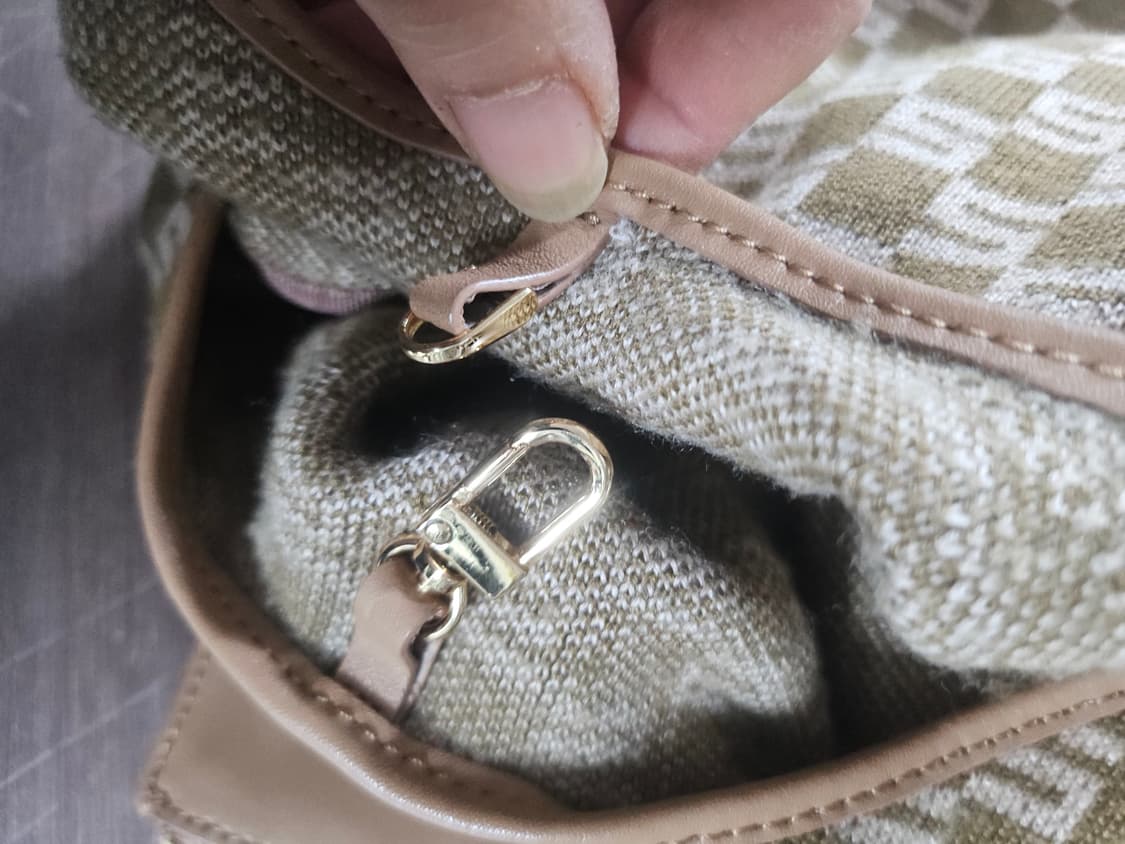 시슬리  패턴 숄더 호보백 브라운 상품이미지5