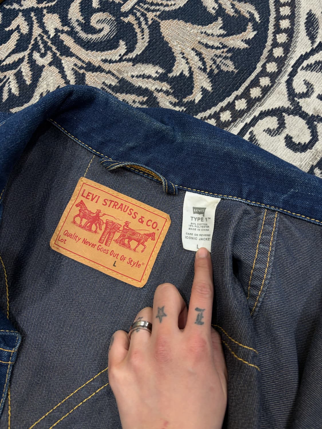 00s LEVIS type-1 denim trucker jacket 상품이미지5
