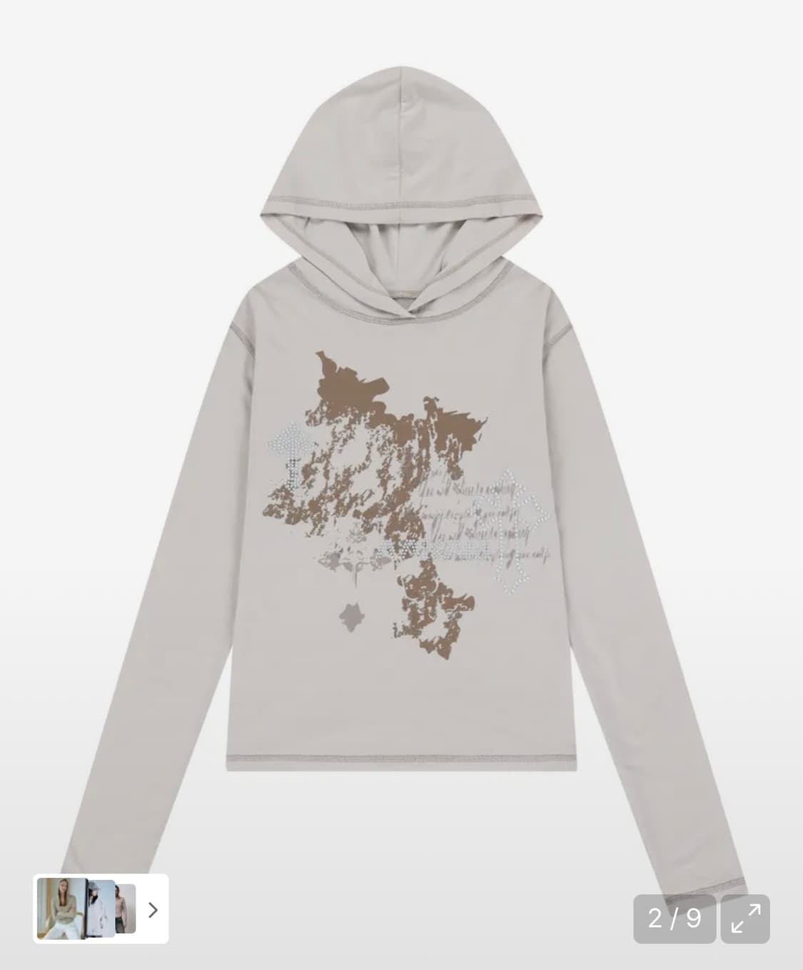 아캄 studded cross hooded long sleeve 상품이미지2