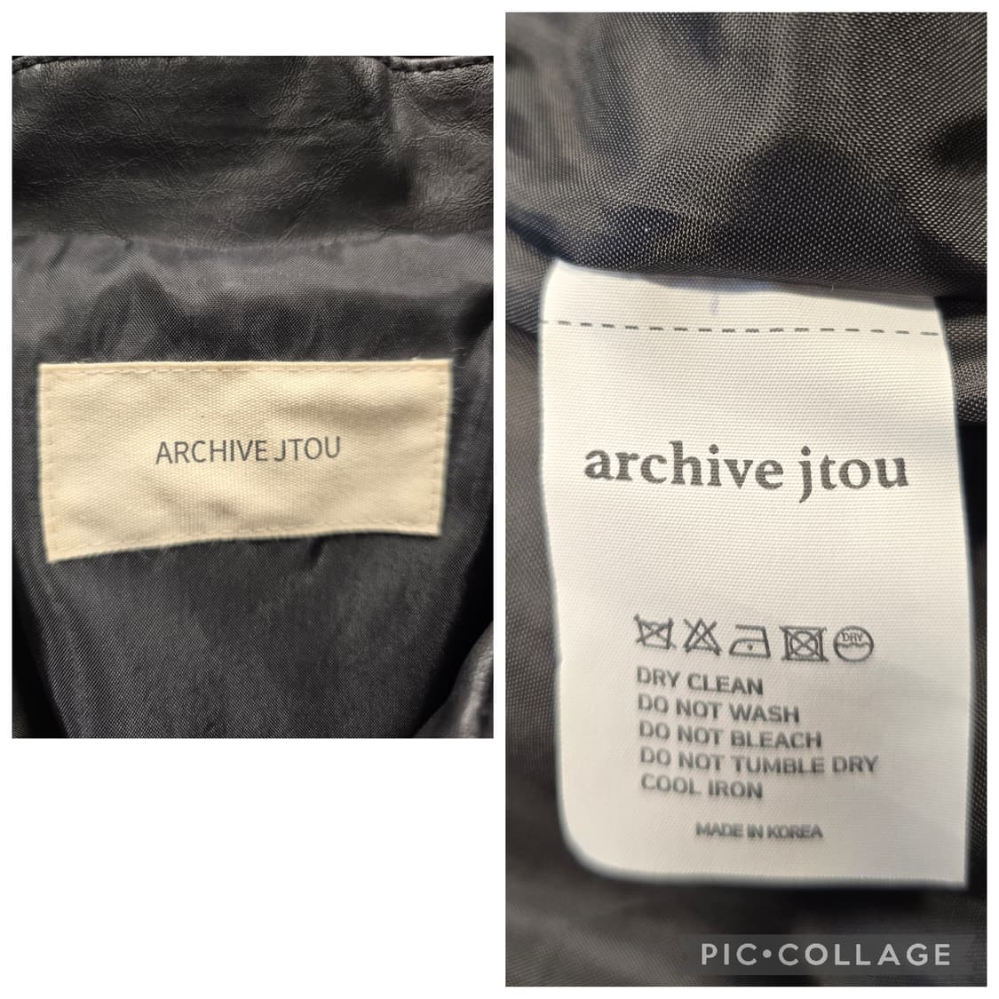 거의새거) 아카이브제이투유 블랙 레더 블루종 가죽자켓 상품이미지10