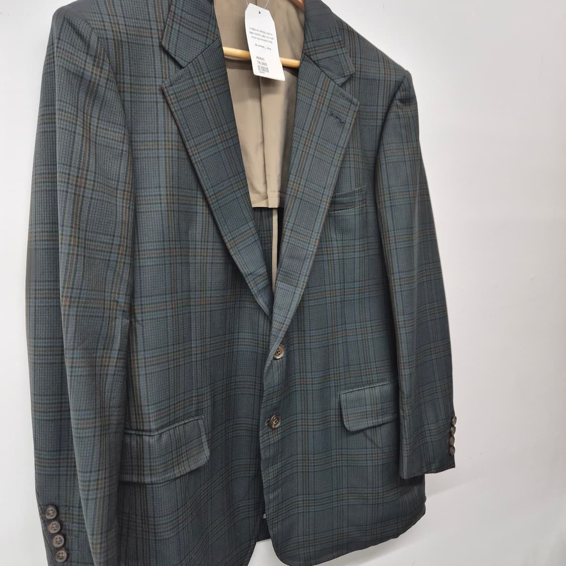 버버리 체크무늬 블레이저 자켓 남성 M 상품이미지2