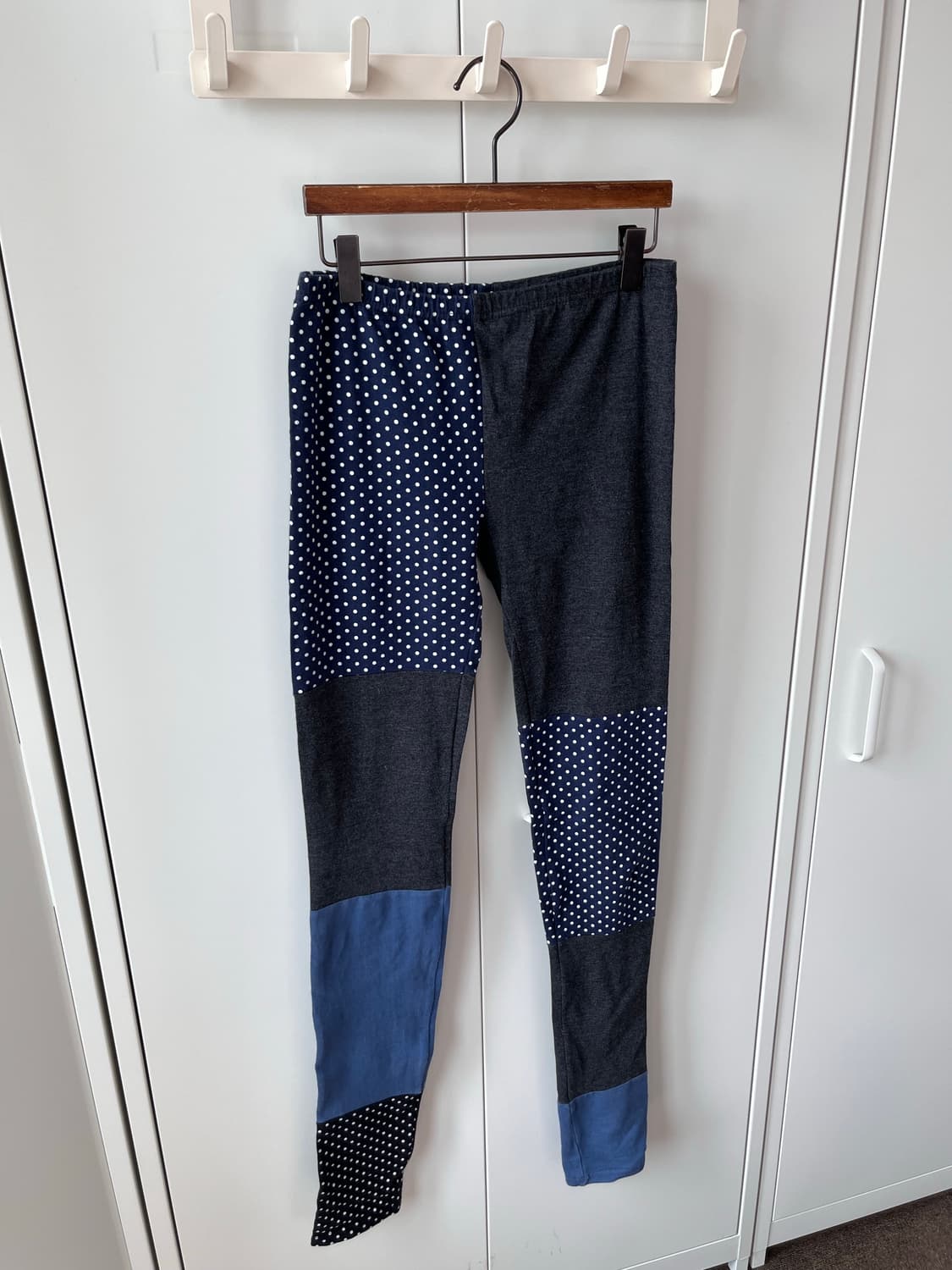 Vintage 도트 배색 패치 레깅스 상품이미지6