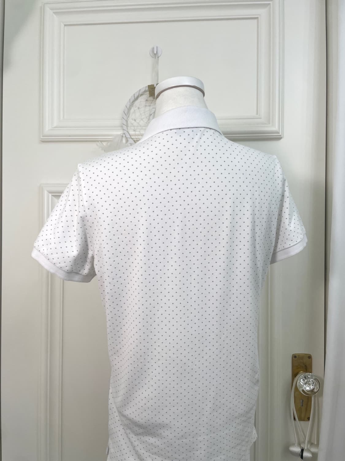 white gray dot pk top(size-XL) 상품이미지4