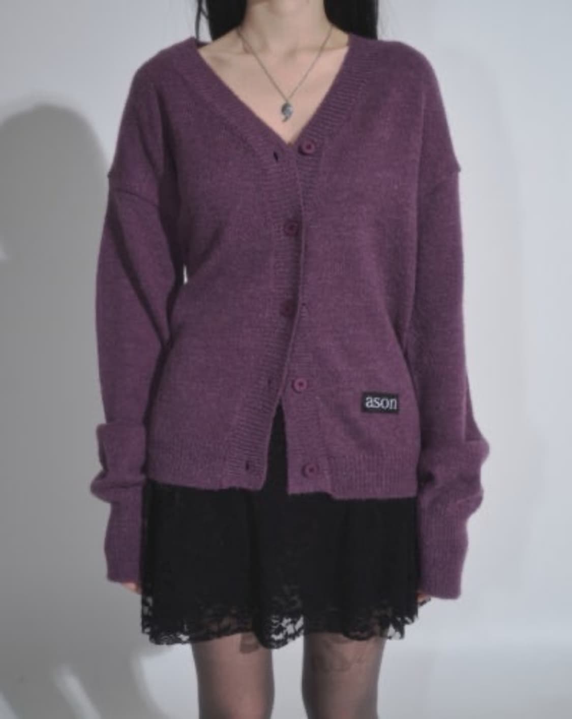[as”on] HAPPER CARDIGAN / PURPLE 상품이미지3