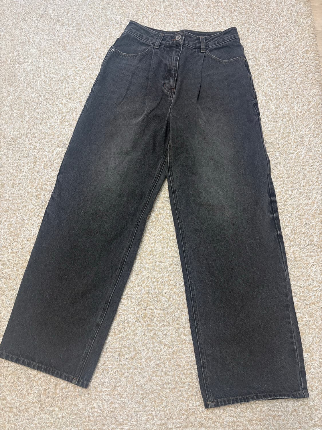 럭키슈에트블랙데님와이드진 상품이미지1