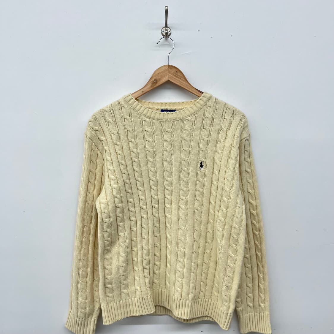 폴로 랄프로렌 아이보리 케이블 니트 여L 상품이미지1