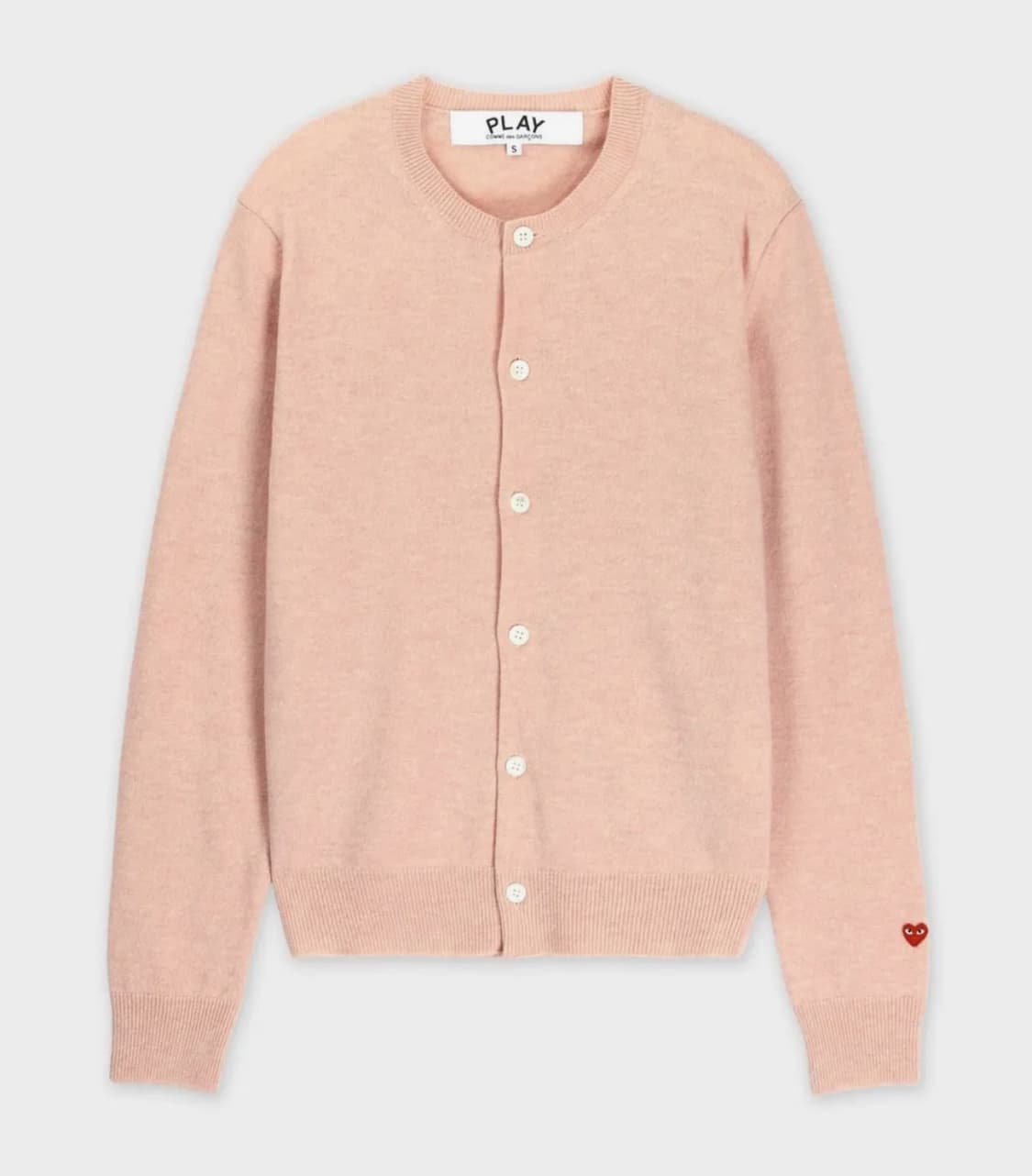 꼼데가르송 ) Small Red Heart Logo Cardigan 상품이미지1