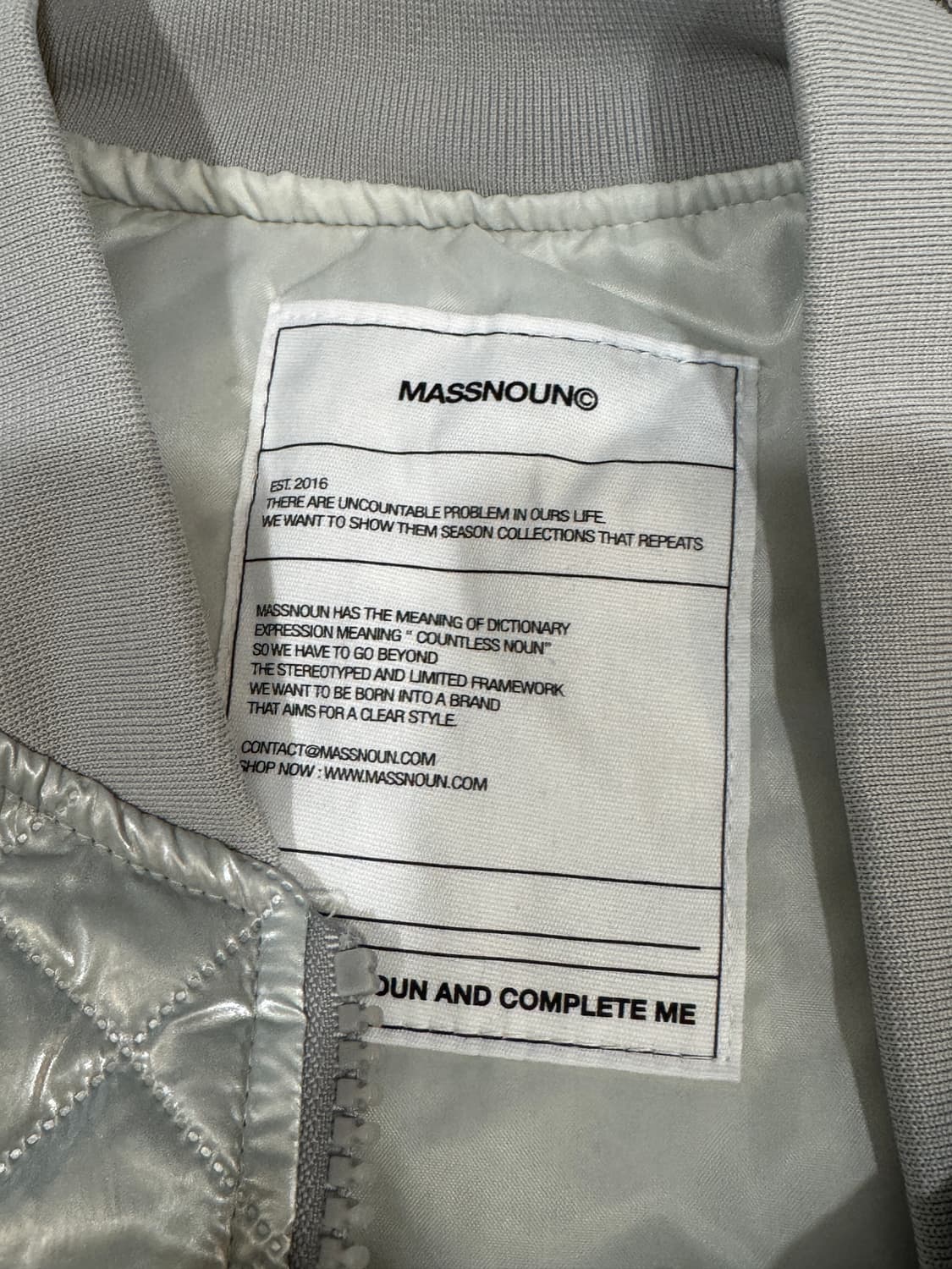 매스노운 메탈 스퀘어 ma-1 오버핏 점퍼 M  상품이미지5