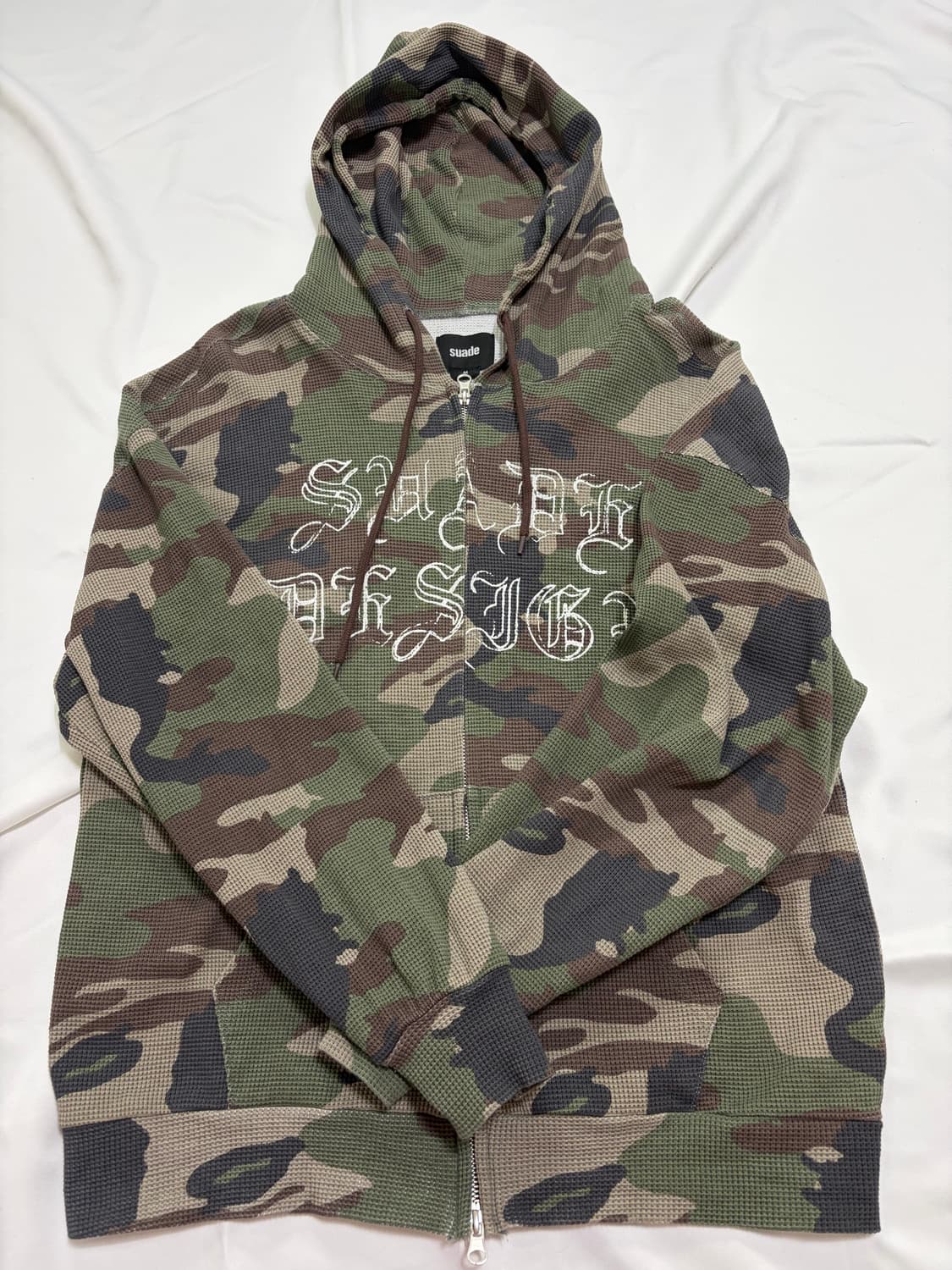 스웨이드 써멀 카모 후드집업 상품이미지4