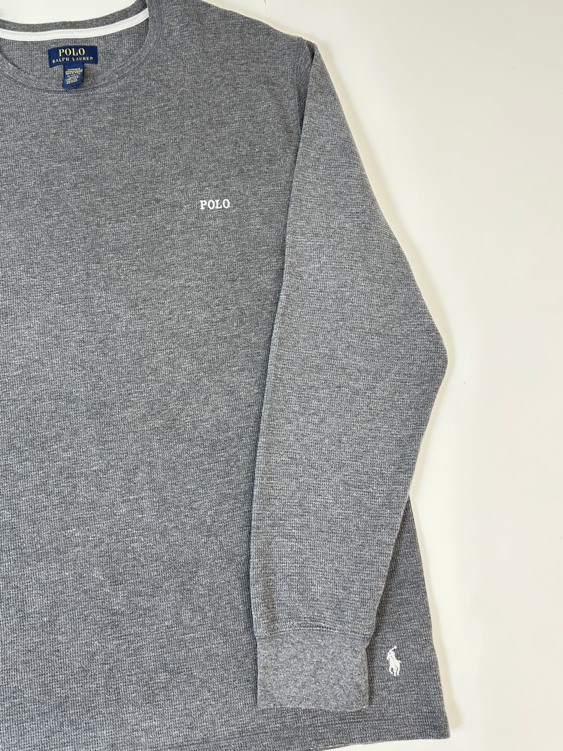 폴로 로고 와플 롱슬리브  XL 상품이미지4