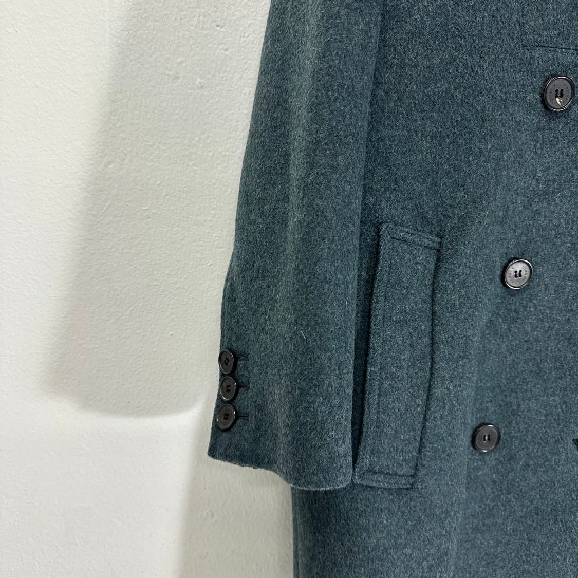 우먼M-L 스튜디오톰보이 청록 더블코트 상품이미지2