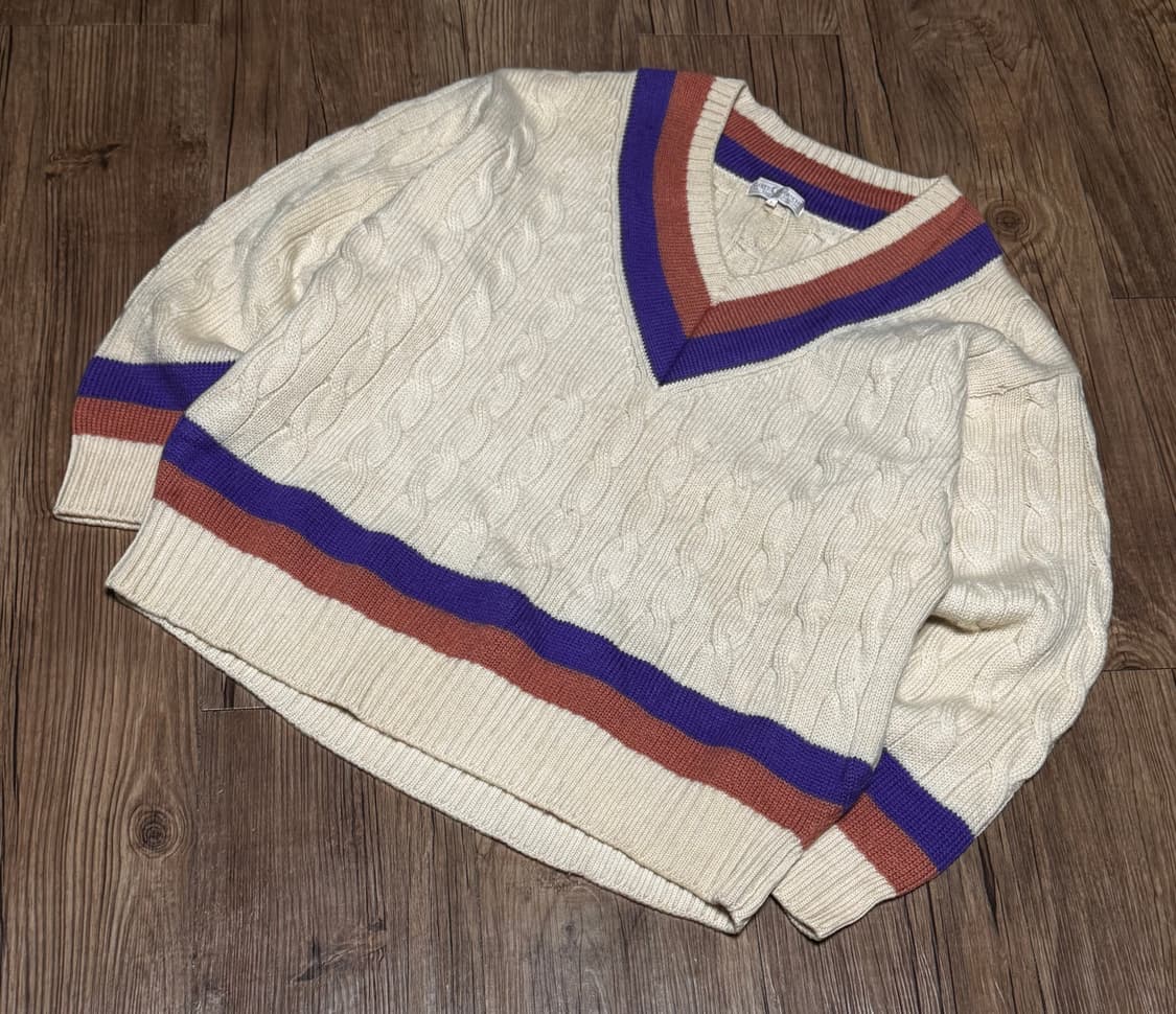 [L] 까뜨블랑슈 올드머니 브이넥 니트 스웨터 상품이미지1