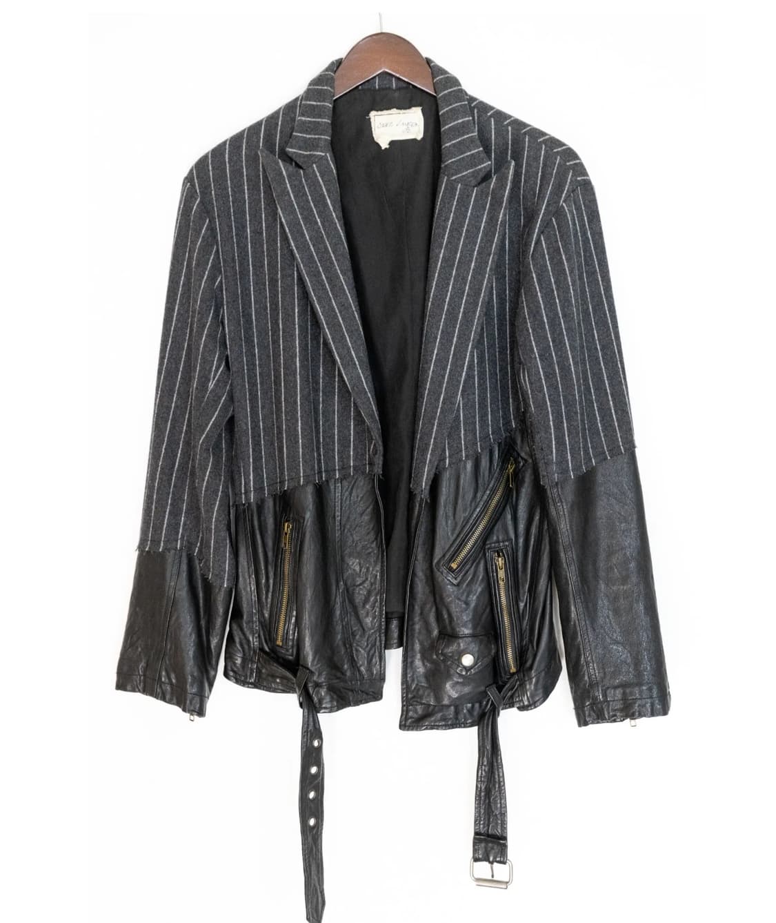 그렉로렌 차콜 초크스트라이프 램스킨 울 50:50 블레이저 4사이즈  상품이미지1