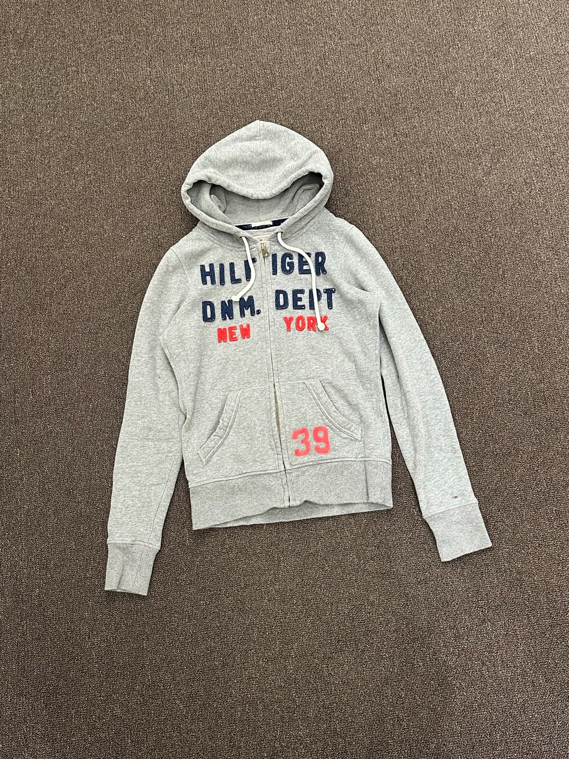 S)타미힐피거 빈티지 여성 아플리케 로고 후드집업 상품이미지1