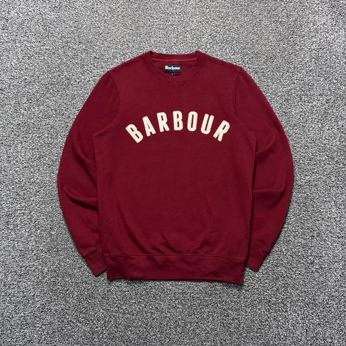 Name : 바버 스펠아웃로고 버건디 맨투맨 :)  상품이미지1