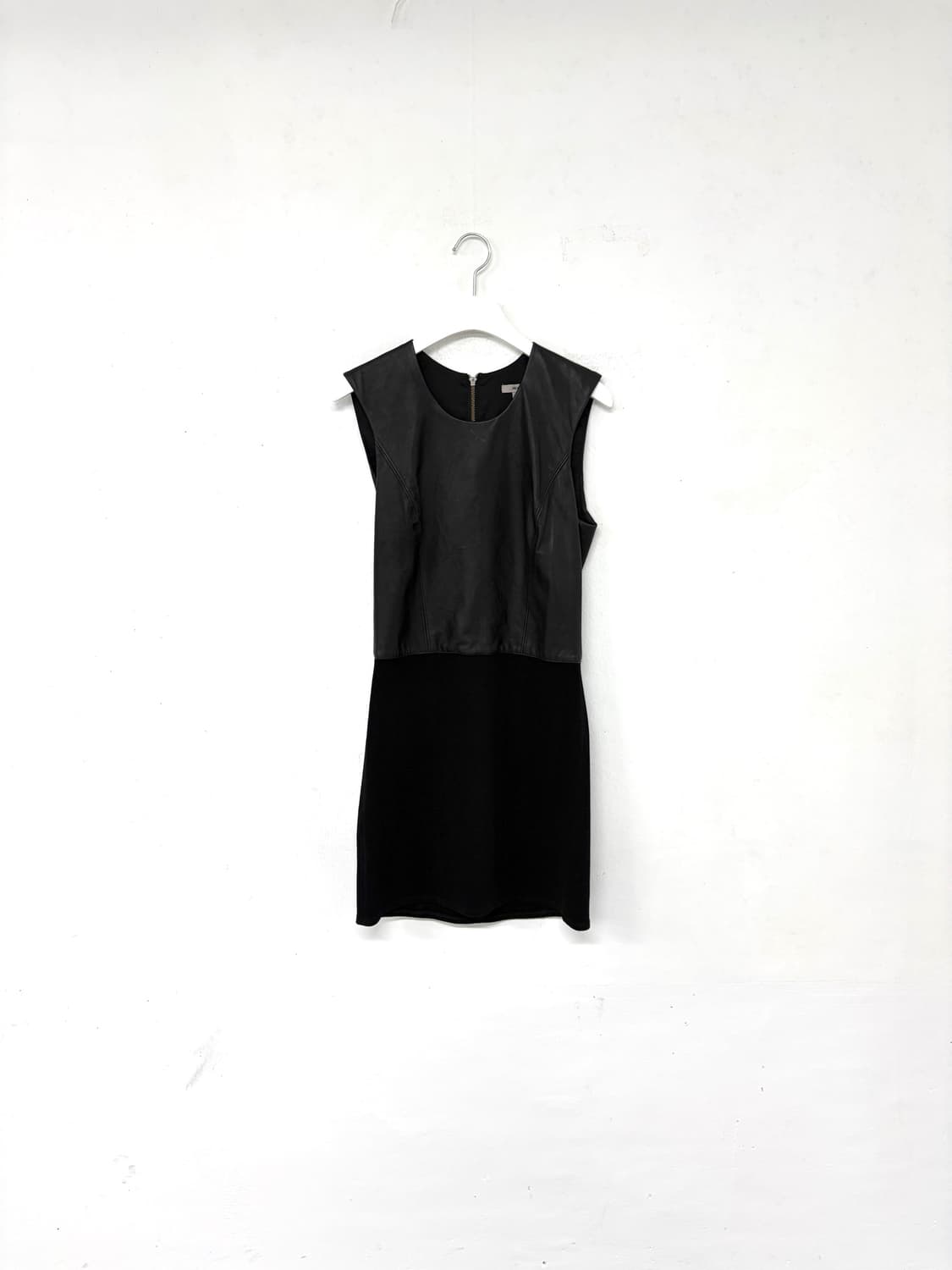 Helmut Lang Leather Trim Mini Dress 상품이미지1