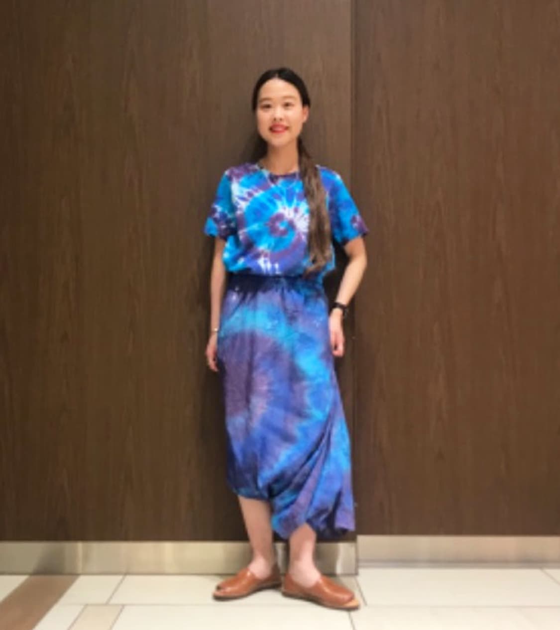 NEEDLES X BEAMS BOY - TIEDYE CONTI SKIRT 상품이미지2