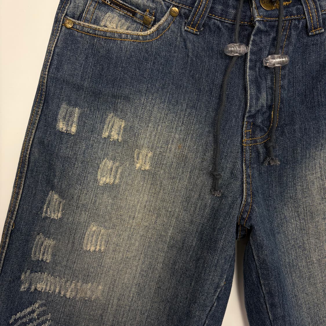 돌체앤가바나 레이어드 데님 반바지 팬츠 상품이미지2