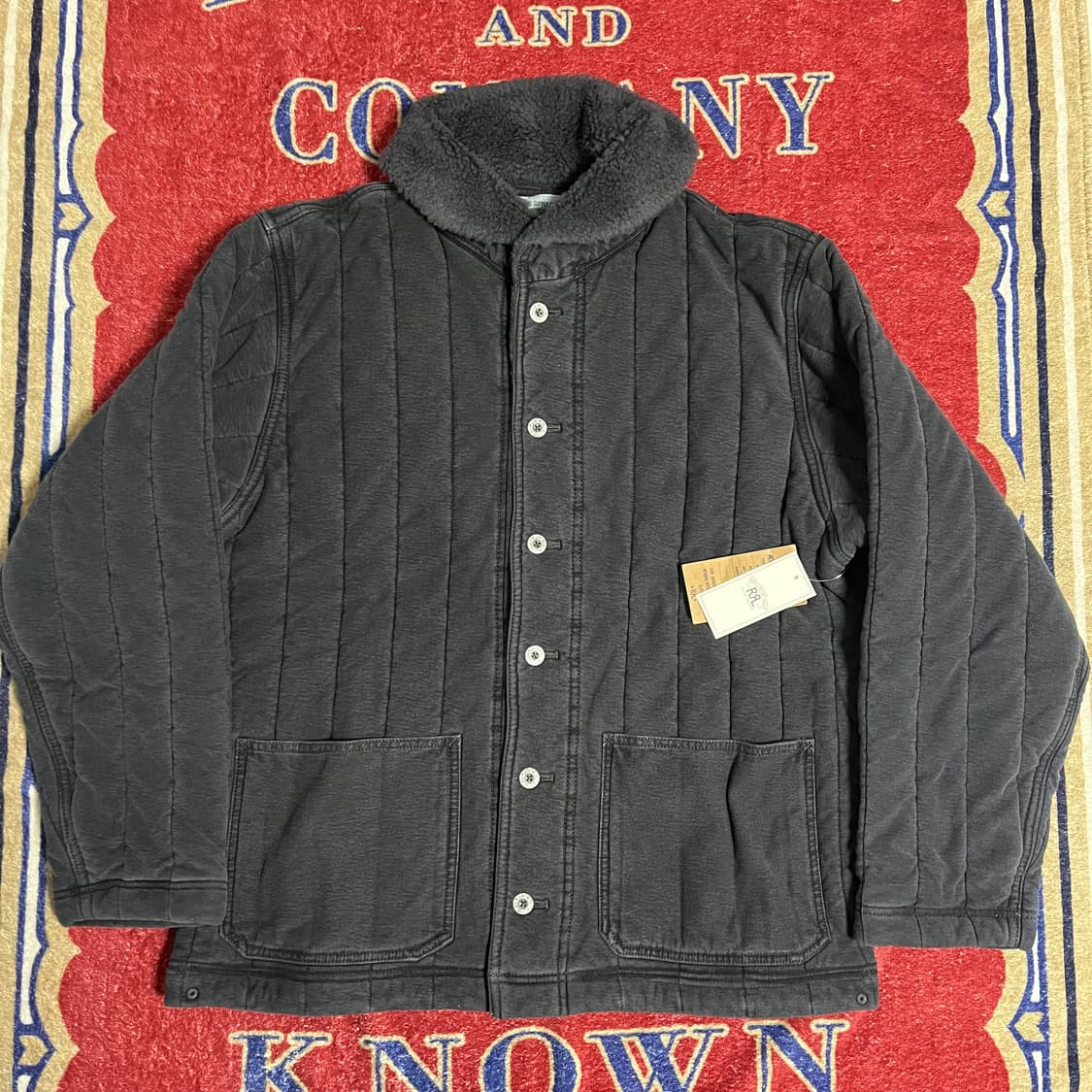 RRL 플리스 칼라 퀼트 저지 자켓 더블알엘 상품이미지1