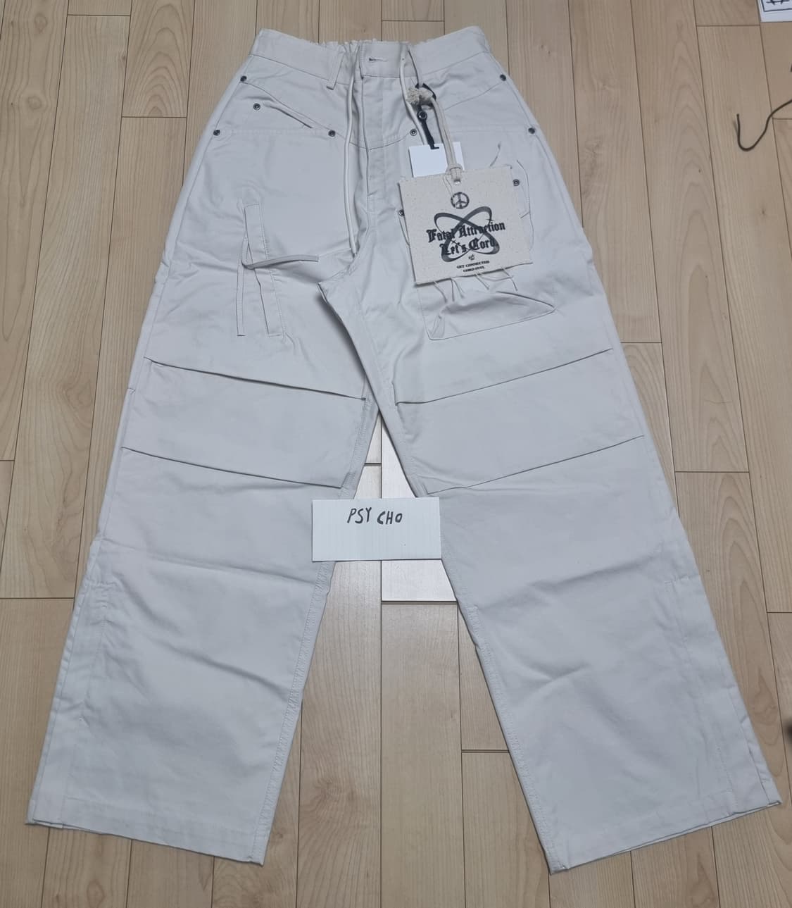 cord 카터 다이애그널 짚 파라슈트 팬츠 아이보리 M사이즈 상품이미지2