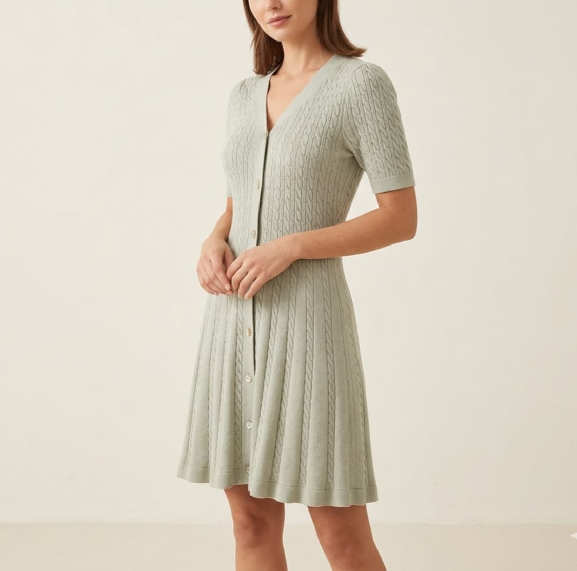 [55]NAIN나인 케이블 니트 원피스 상품이미지1