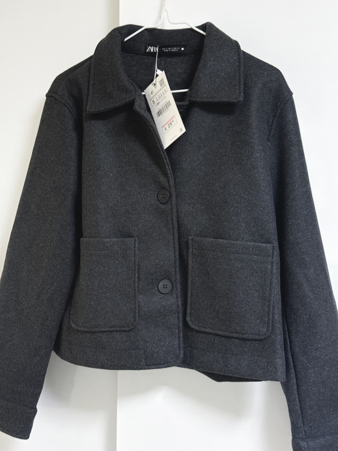 자라 소프트 포켓 재킷 그레이 S 새상품 상품이미지4