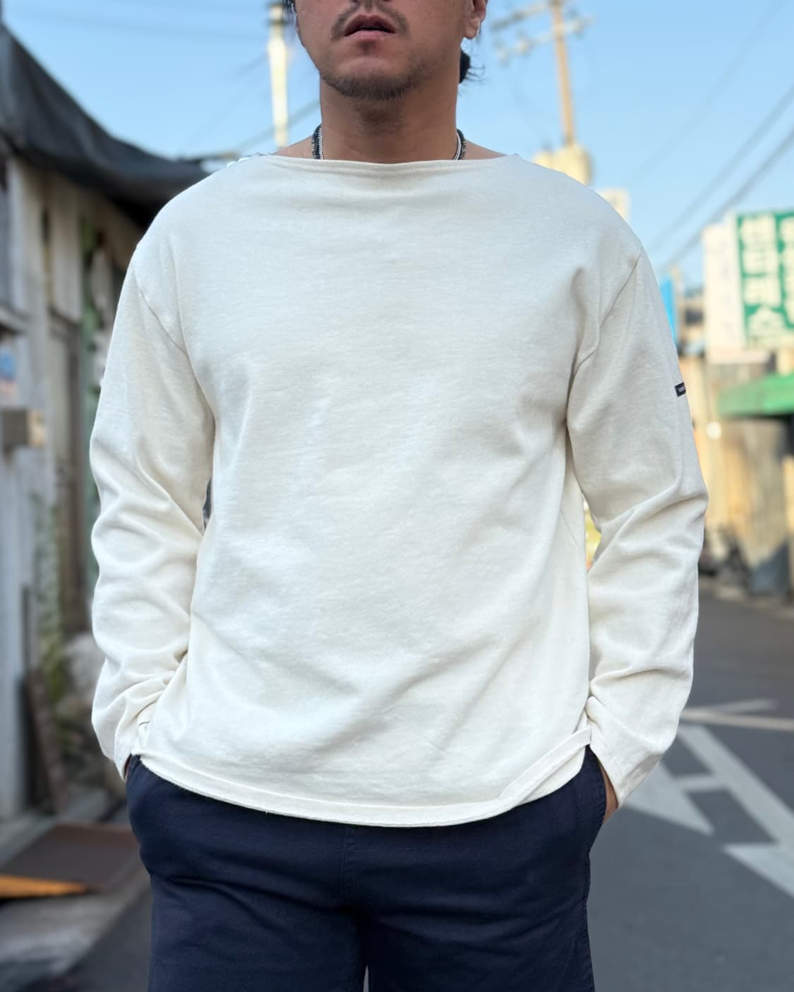 세인트 제임스 아뜰리에 길도 U A 세일러 롱슬리브 티셔츠 에크루 43 상품이미지7