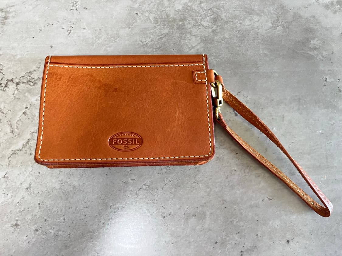 FOSSIL 가죽 미니 클러치백 브라운 상품이미지2