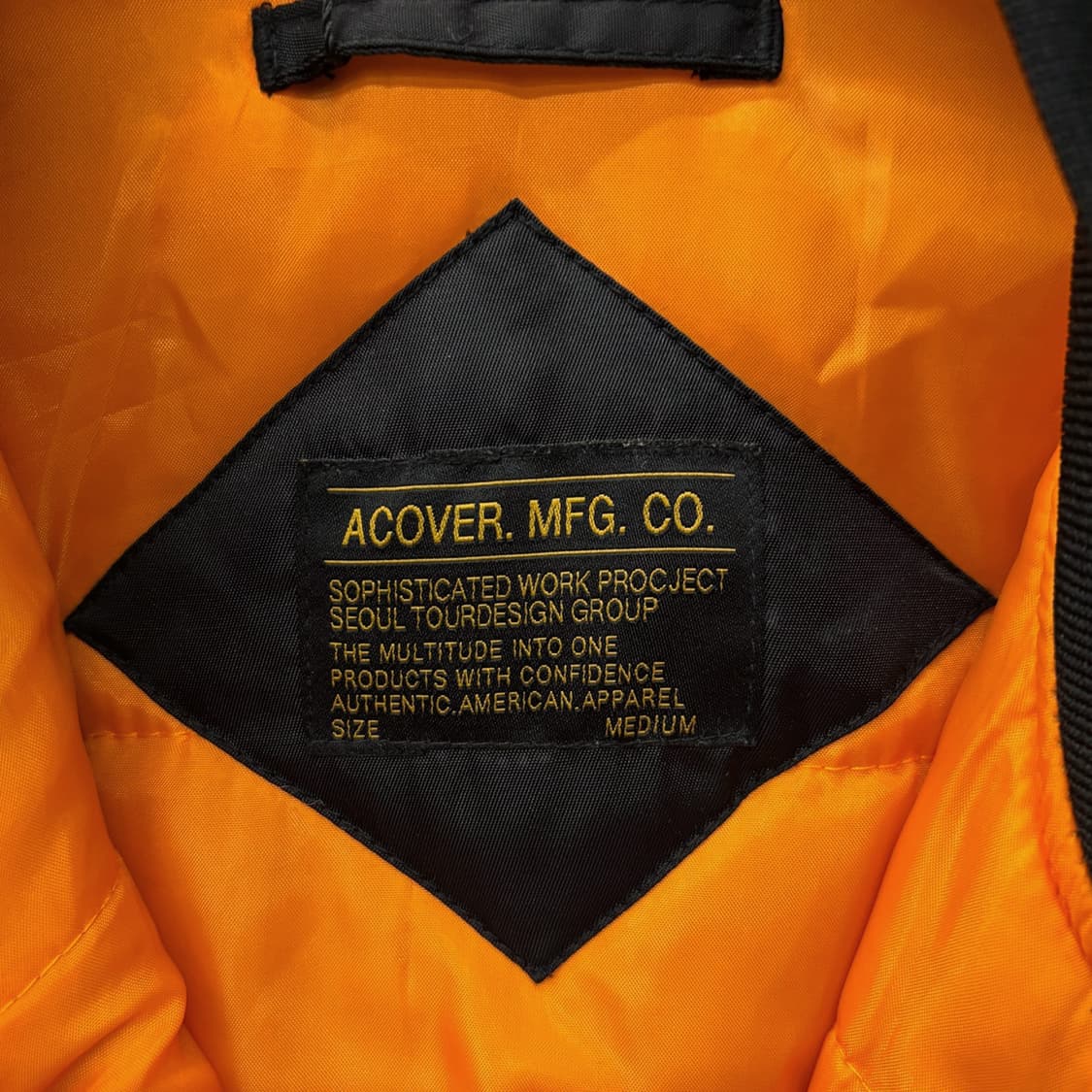 어커버 패디드 스탠다드 봄버 MA-1 항공점퍼 N173 상품이미지6