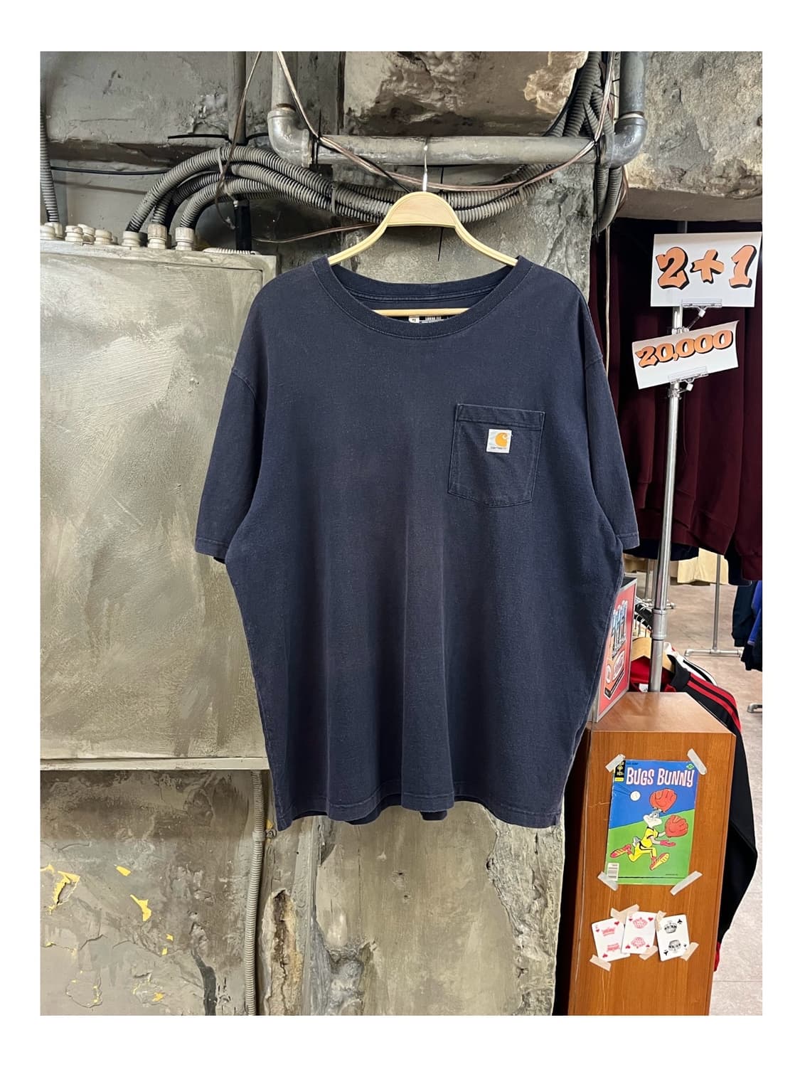 칼하트 루즈핏 포켓 반팔티 네이비 XL #csz3646 상품이미지1