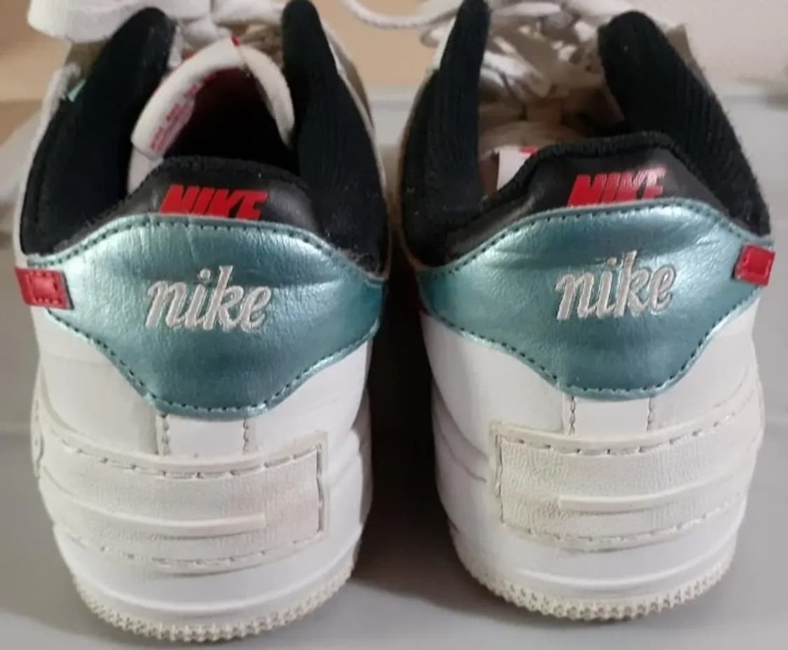 나이키 에어포스1 로우 쉐도우 블리치드 아쿠아 칠리레드 235 상품이미지5