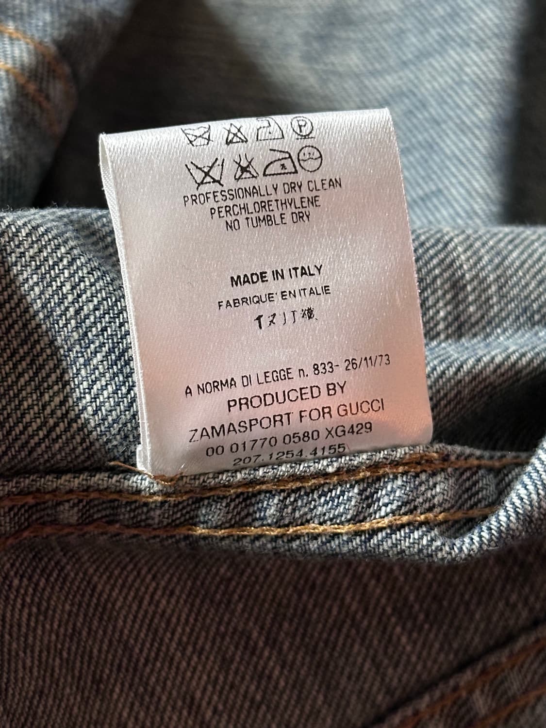 Gucci 구찌 녹워싱 G-Jean Distressed 인디고 데님자켓 상품이미지7