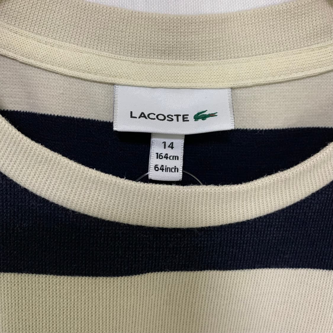 라코스테 키즈 빈티지 볼드 스트라이프 반팔 티셔츠 상품이미지3