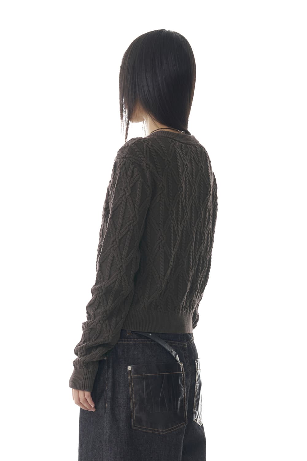 아캄 선버튼 패턴 가디건 상품이미지3