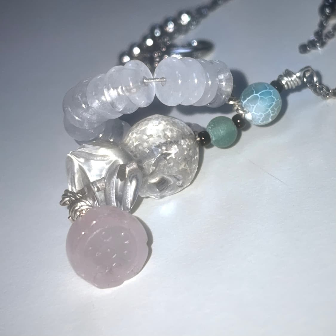 아기 부처 원석 오리엔탈 목걸이 baby Buddha necklace 상품이미지5