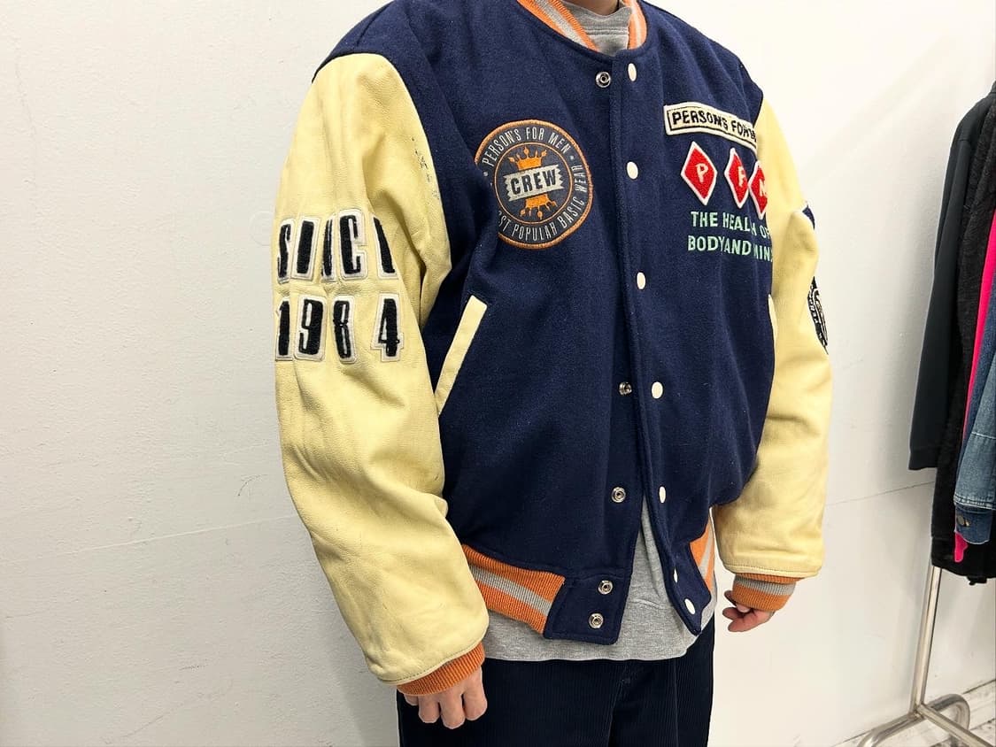 PERSONS 바시티자켓 야구 점퍼 네이비 상품이미지1