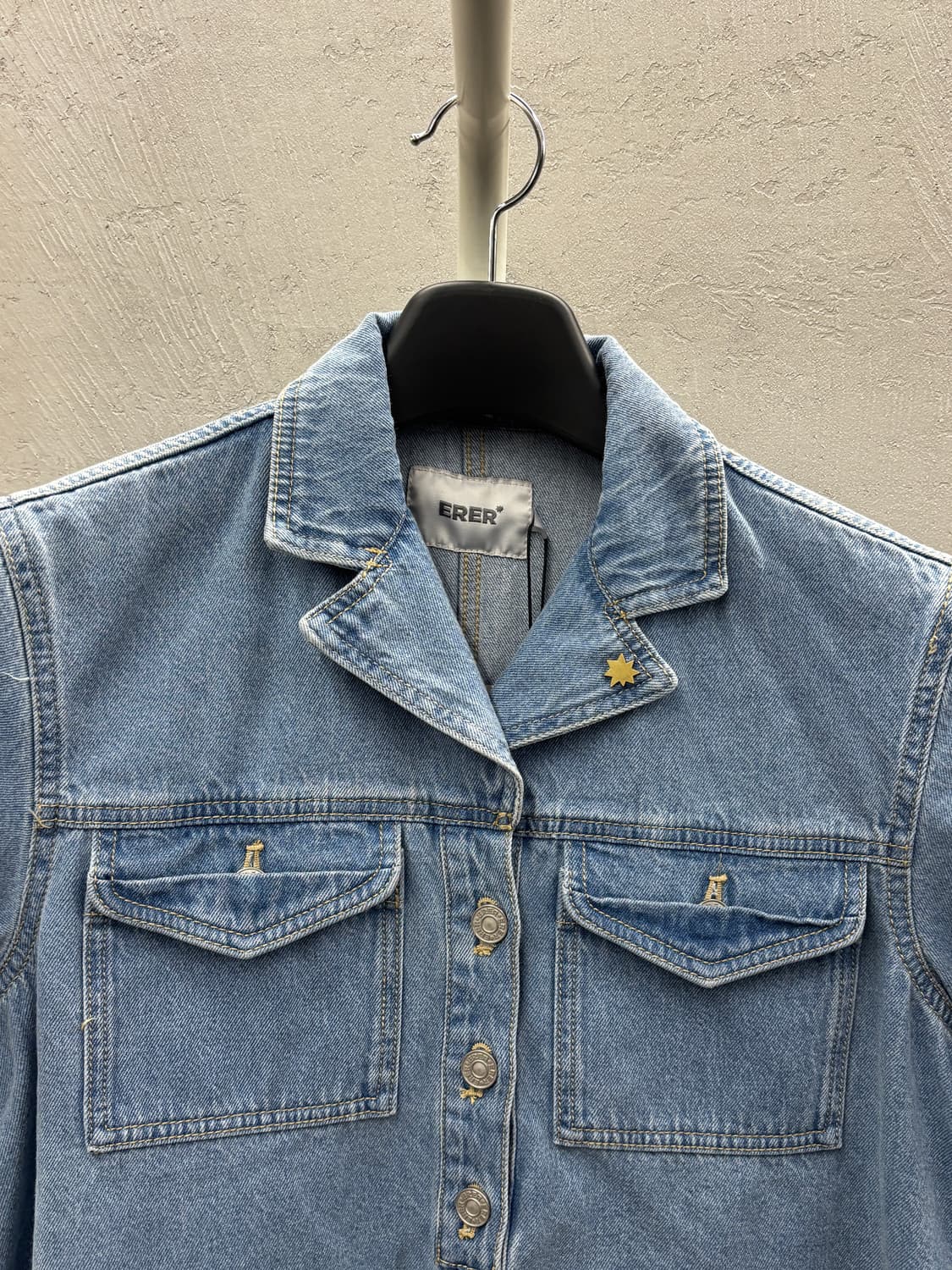 에르에르 데님 반팔 원피스 2XS 상품이미지3