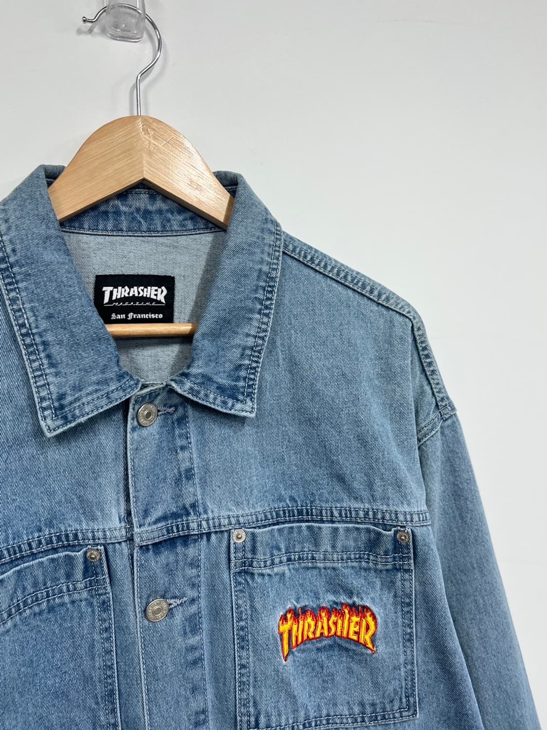 트레셔 플레임 트러커 데님 청자켓 상품이미지2